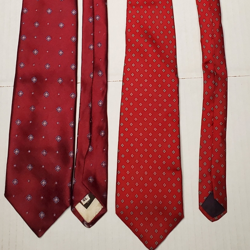2 Long Red Ties